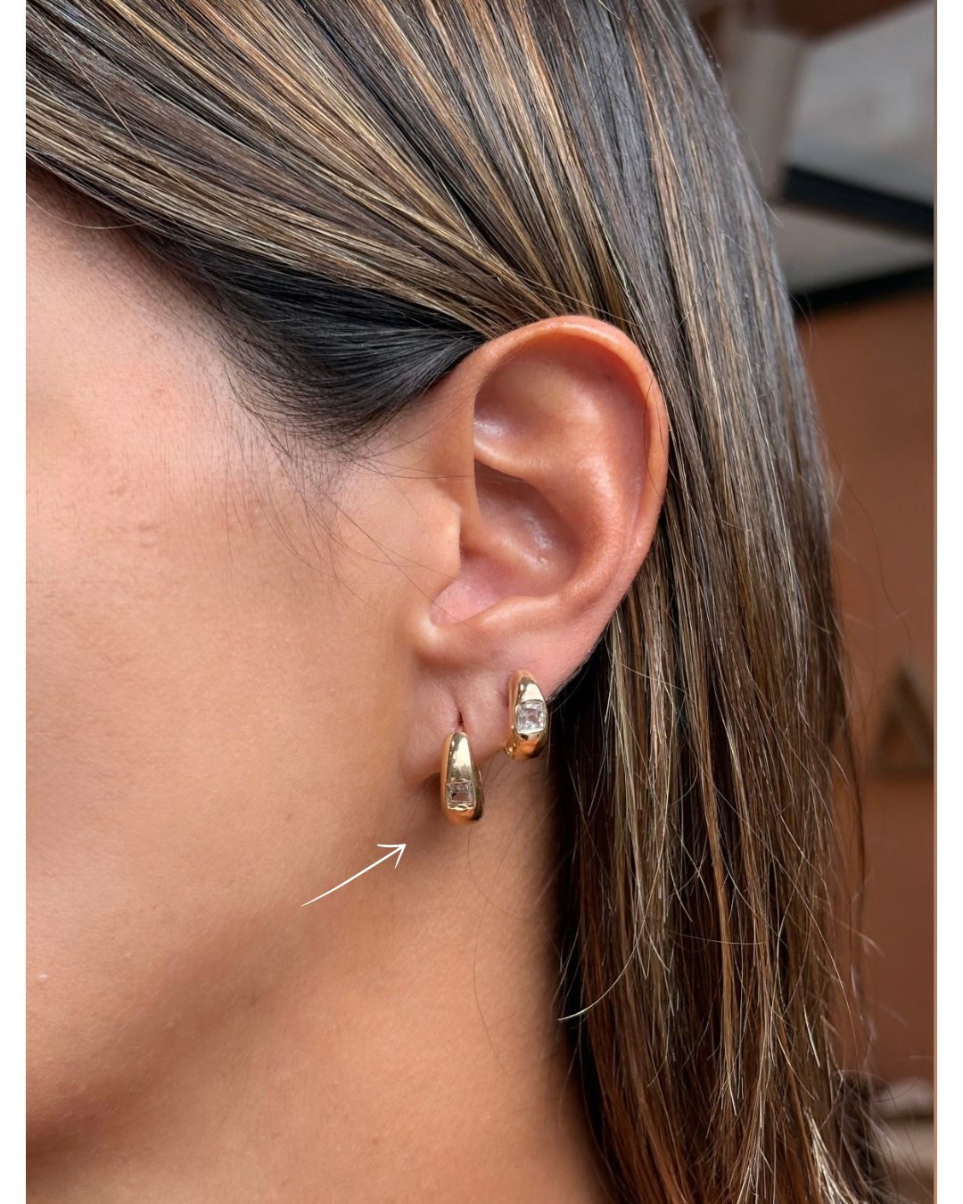 Brinco Argola Bold Cristal G