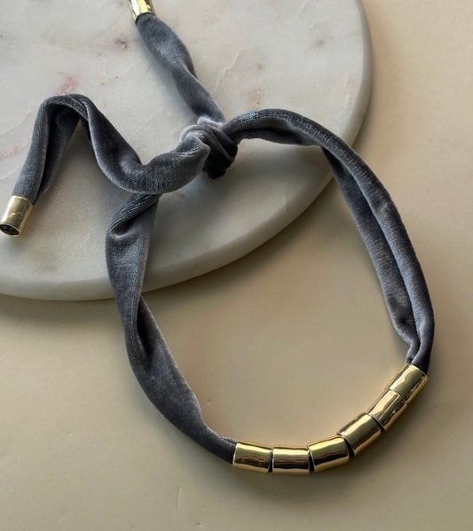 Choker Serene Tecido Silver