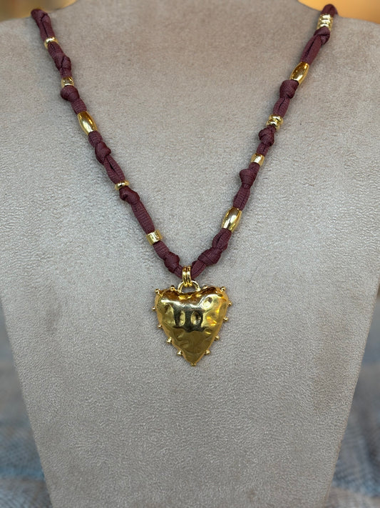 Colar Heart Nômade Marrom