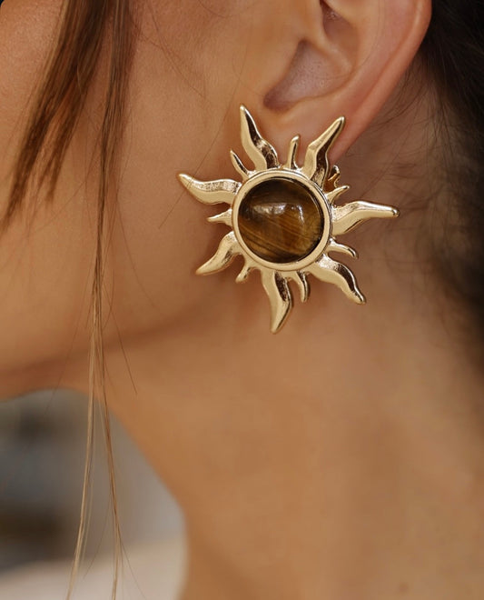 Brinco Sun Olho De Tigre