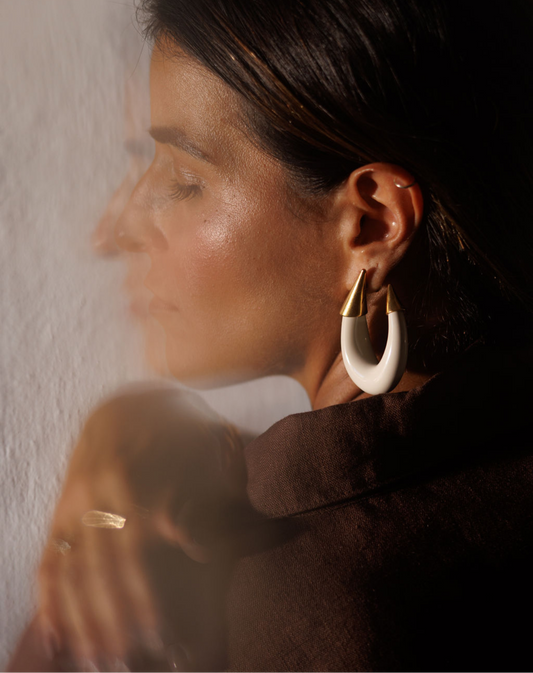 Brinco Argola St Tropez Off White