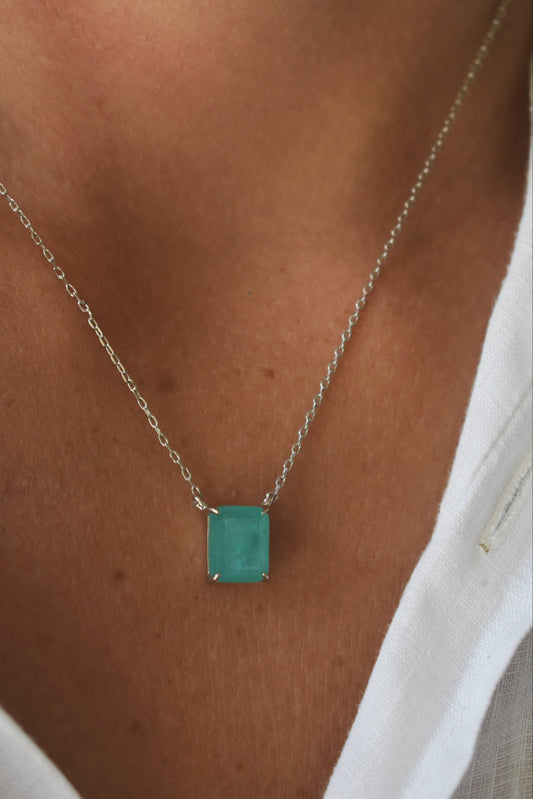 Colar Zircônia Fusion Ret Prata