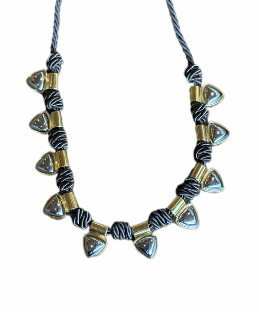 Colar Corda Trufa Com Triângulos