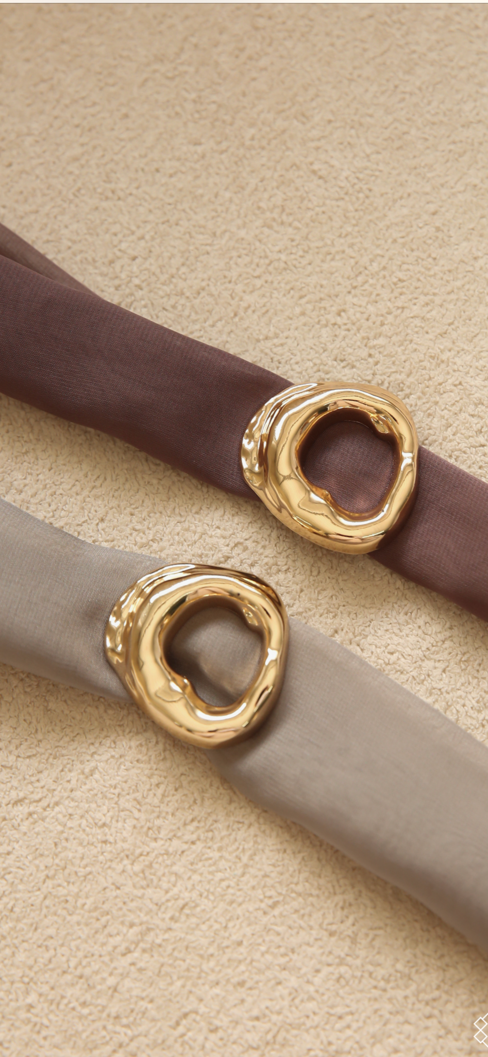 Choker Serene Lenço Organic Cinza