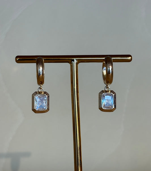 Brinco Argola Pingente Ponto Fe Luz Isla Dourado