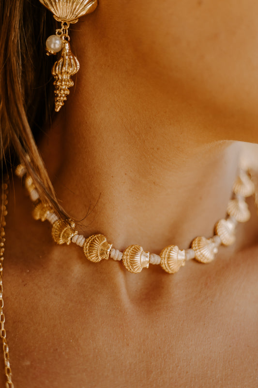 Colar Corda Nude La Isla Shell