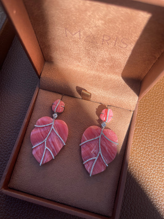 Brinco Folha Rodocrosita