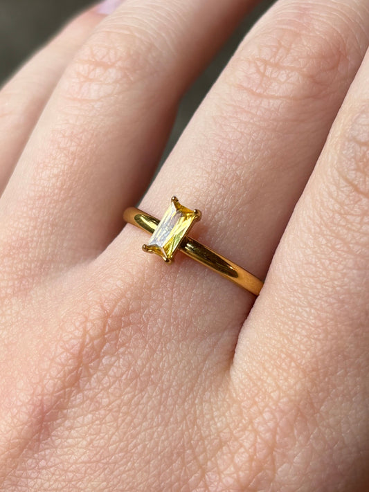 Anel Isla Regulável Citrino