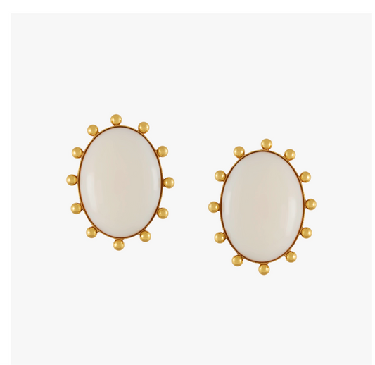 Brinco Oval Resina Off