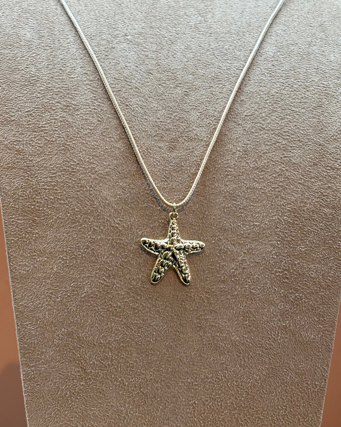 Colar Corda Nude Estrela Do Mar