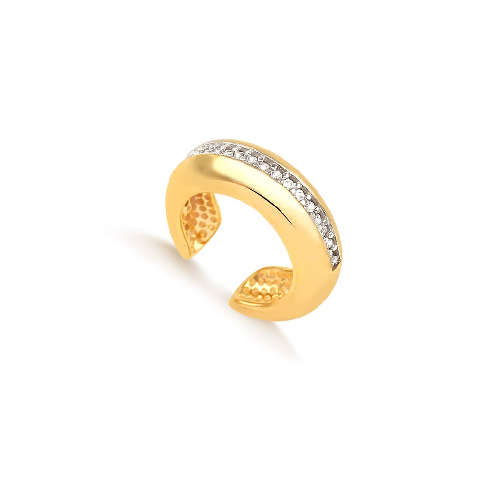Brinco piercing linha cravejada