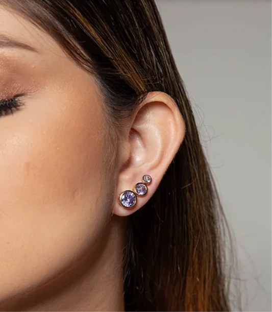 Brinco Redondo Ametista P