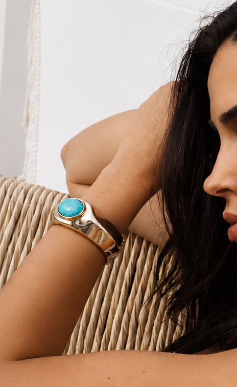 Bracelete Gaya Turquesa Médio