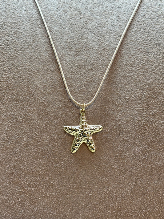 Colar Corda Nude Estrela Do Mar