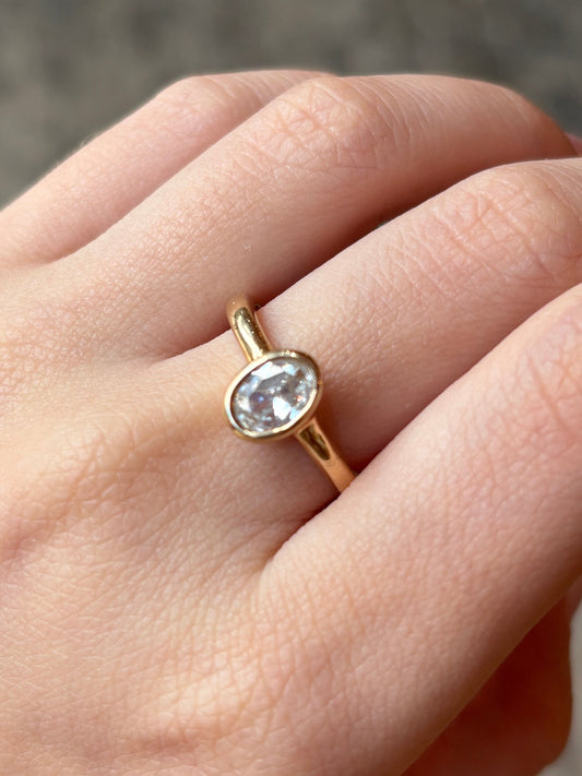 Anel La Isla Oval Ponto De Luz 19