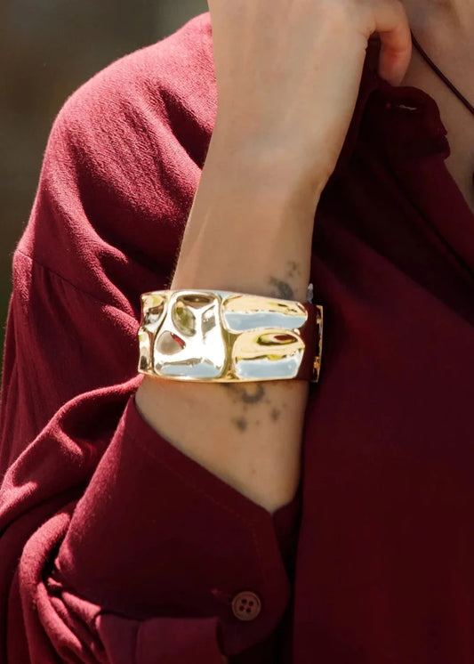 Bracelete Serene Organic Dourado
