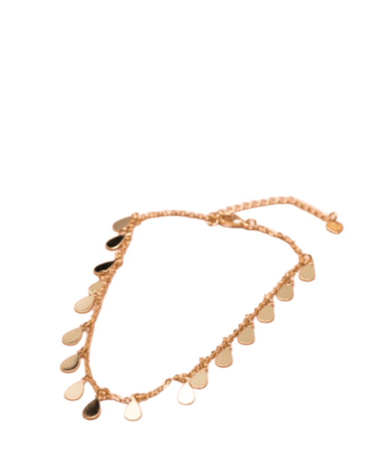 Tornozeleira Drop Dourada