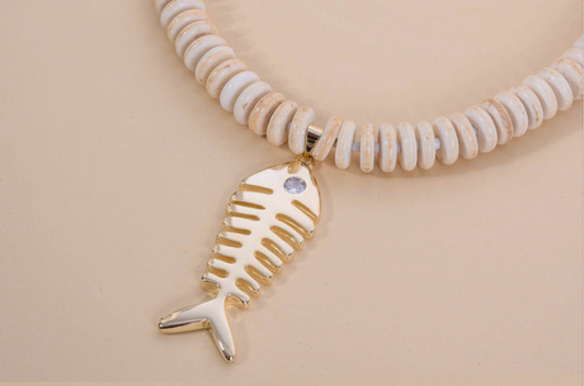 Colar La Isla Fish White
