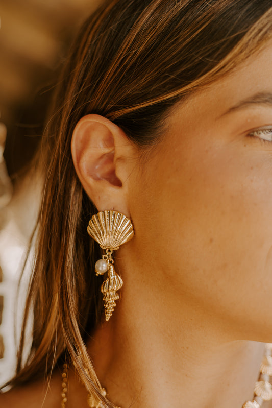 Brinco Sea Snail Pérolas