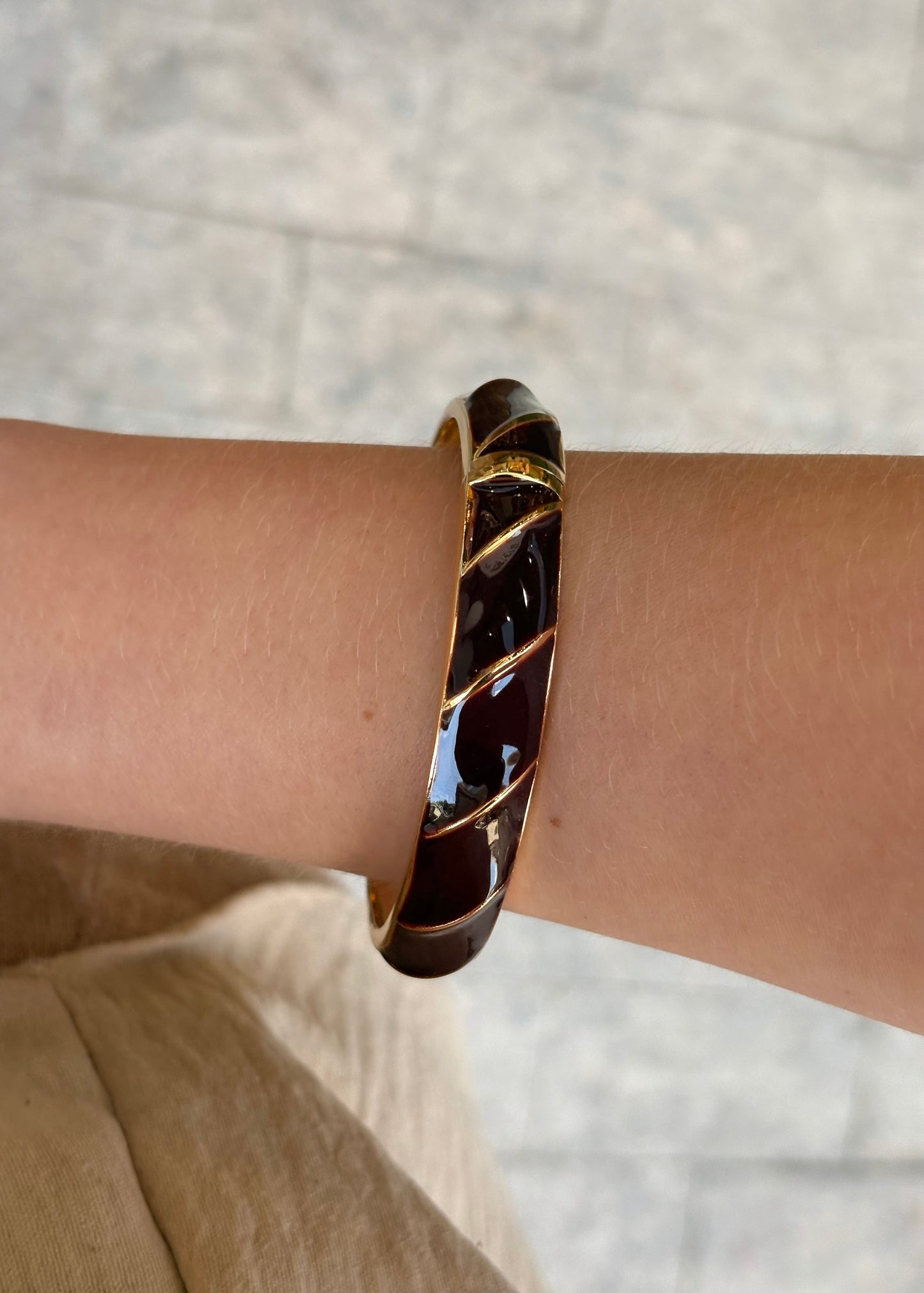 Bracelete Gaya Marrom Fino