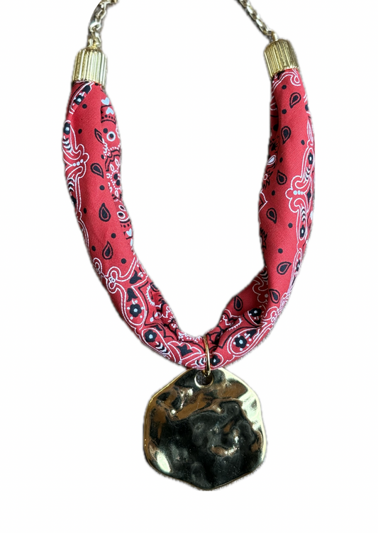 Choker Bandana Fall Red