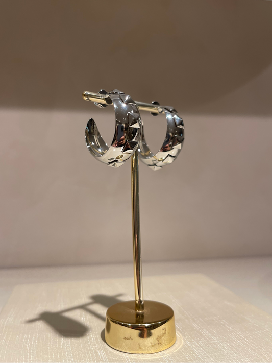 Brinco Argola Spike Prata