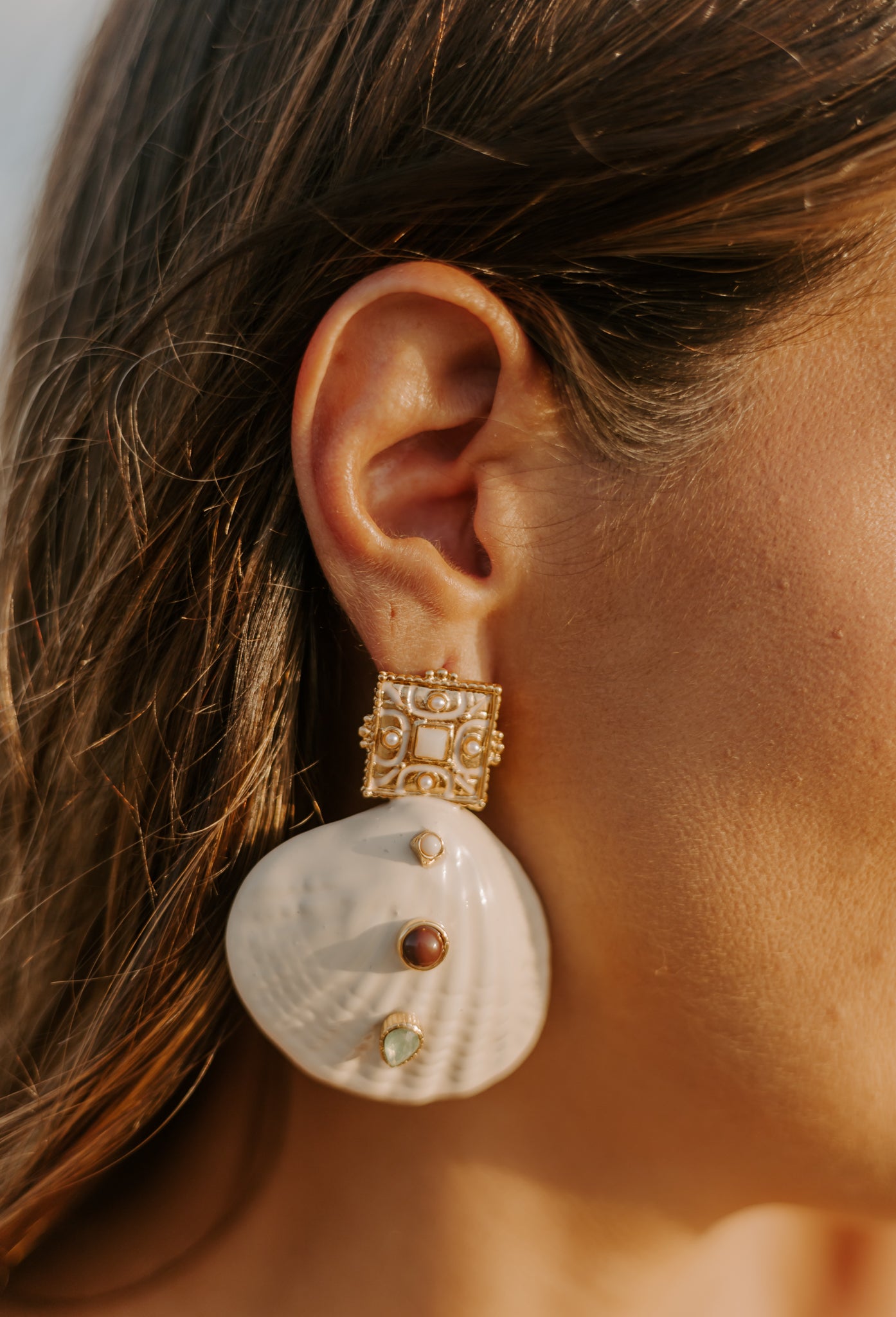 Brinco Summer Concha Esmaltada