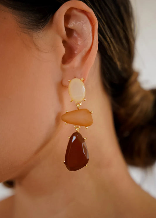 Brinco Serene Pedras Rose