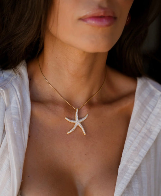 Colar Verano Estrela do Mar Cravejada