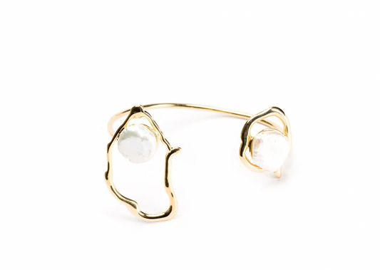 Bracelete Orgânico Pérola Duplo