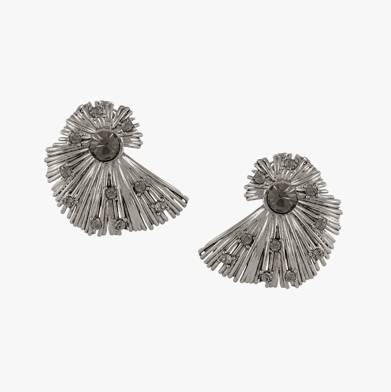 Brinco concha shine prata M