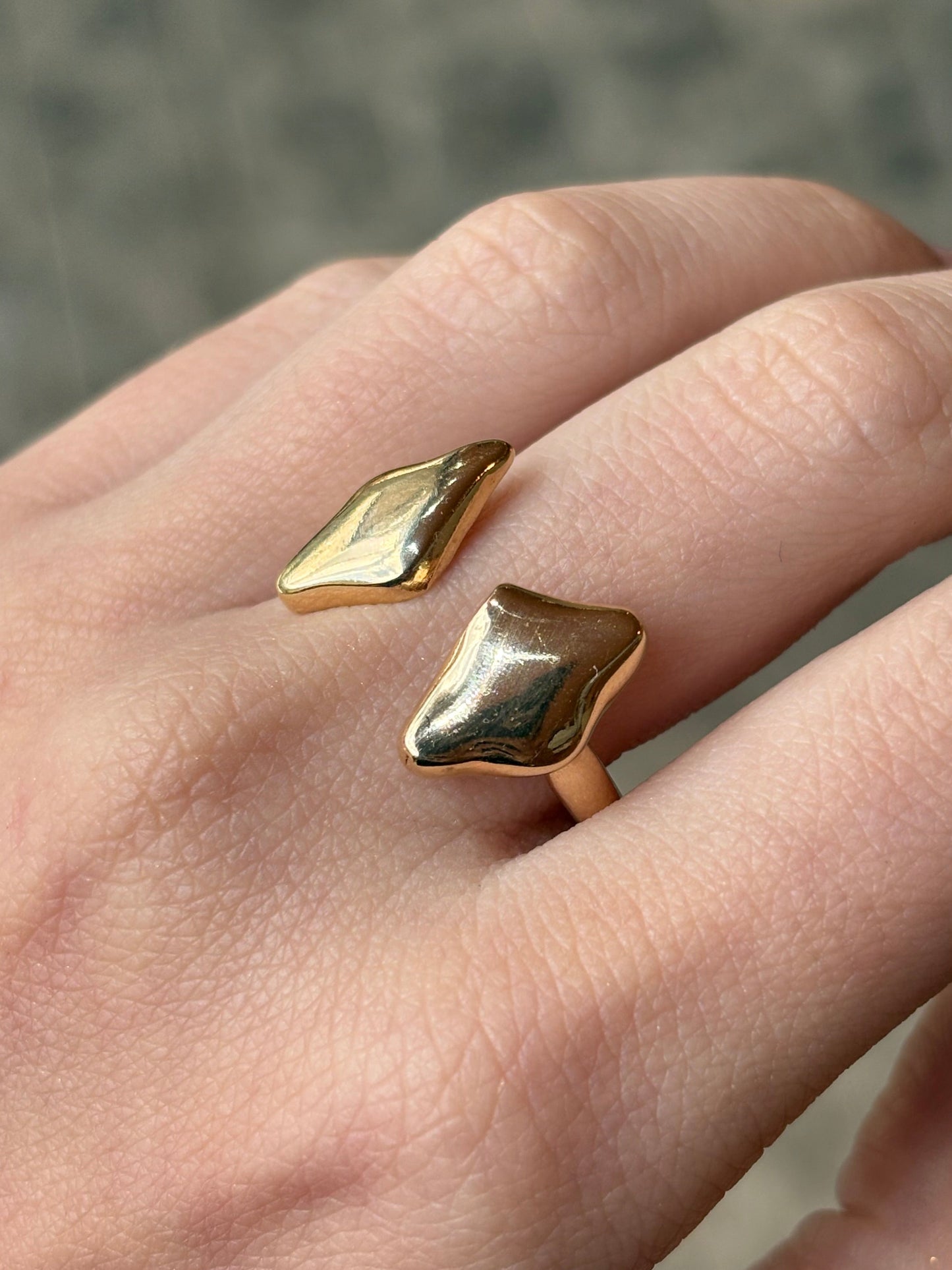 Anel Losangos Orgânicos Regulável