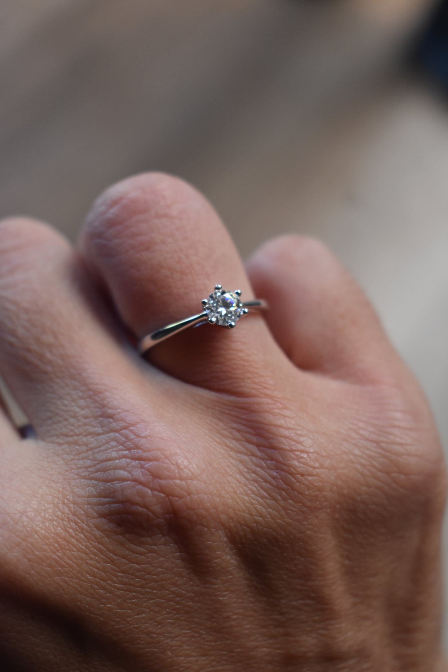 Anel moissanite 5 mm