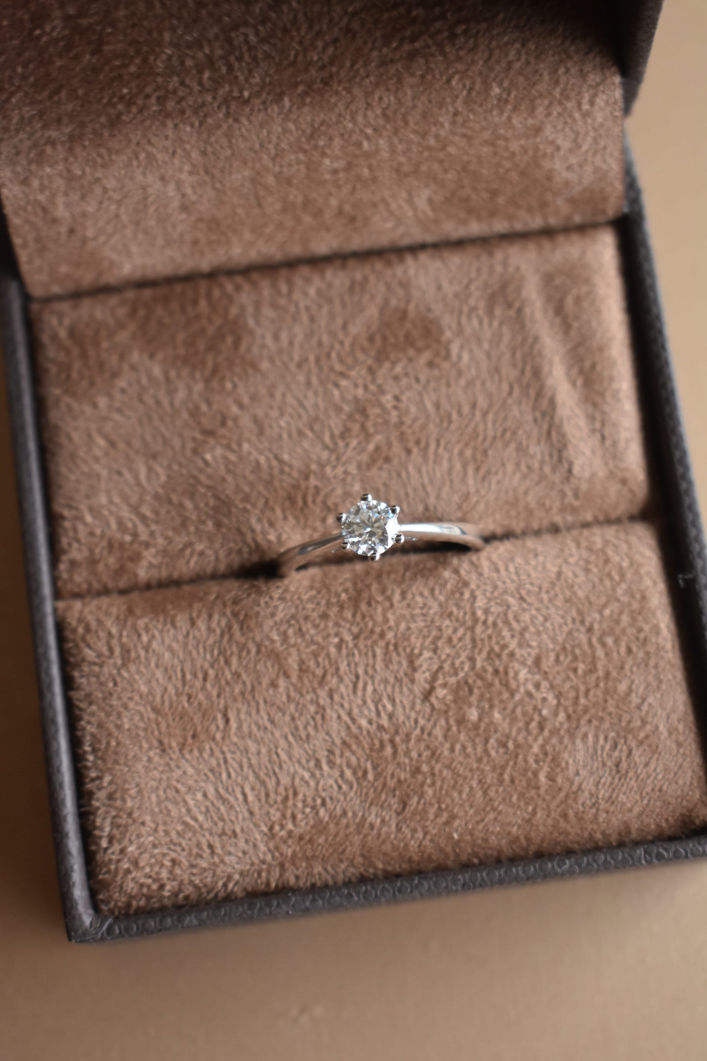 Anel moissanite 5 mm