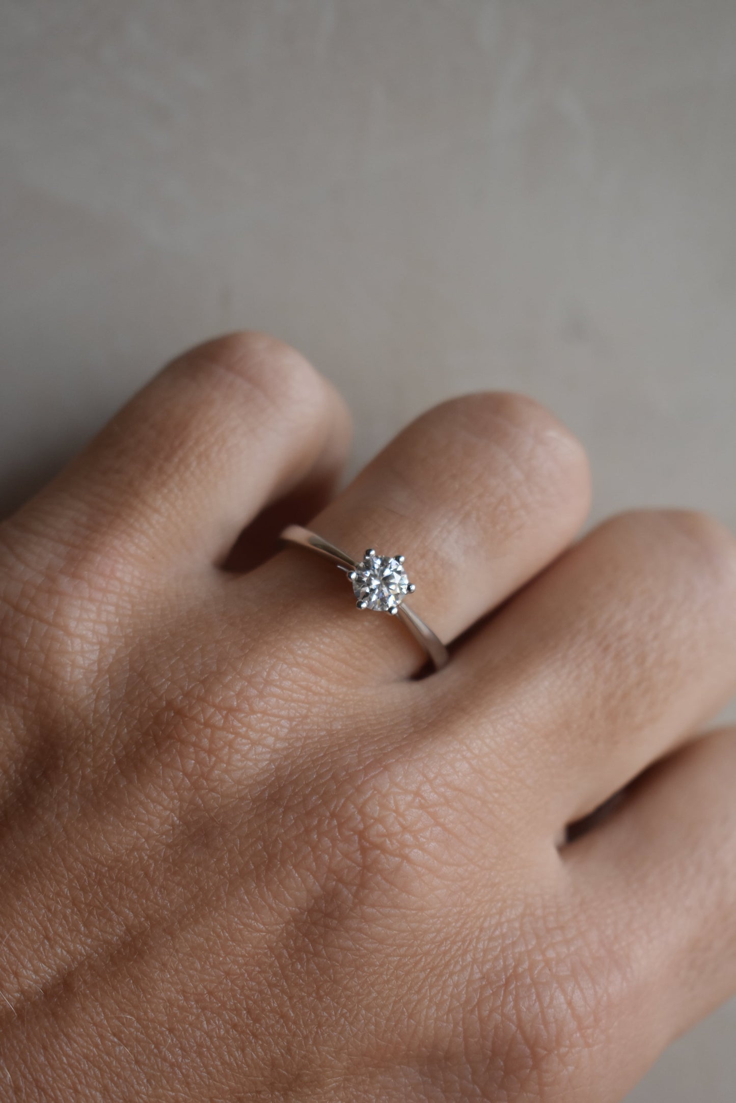 Anel moissanite 5 mm