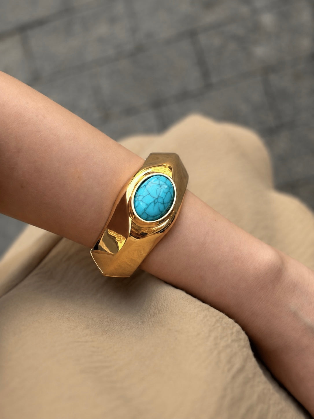 Bracelete Gaya Turquesa Médio