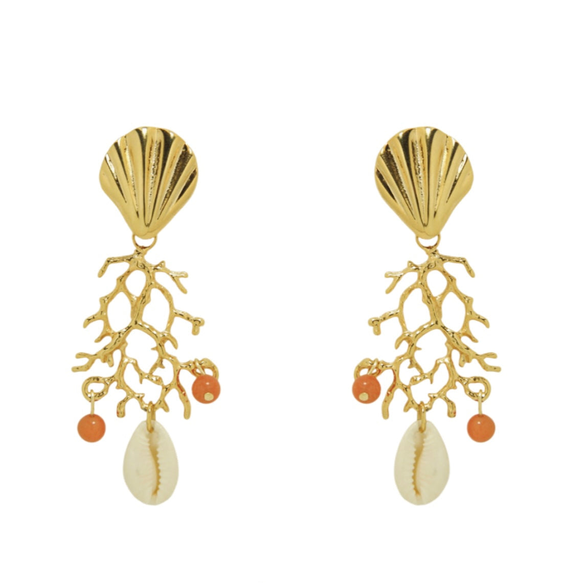 Brinco Concha Coral Búzios