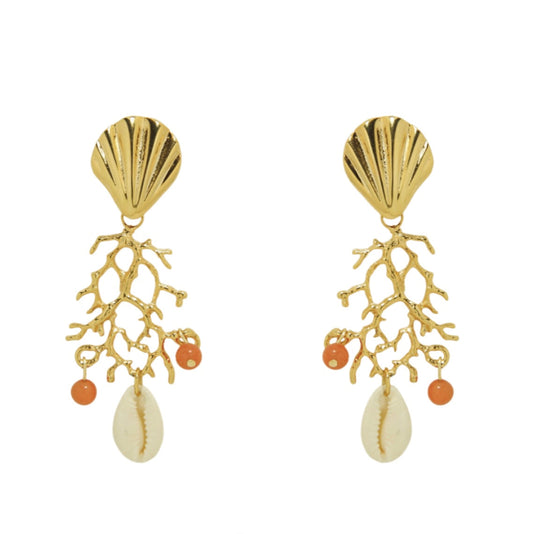 Brinco Concha Coral Búzios