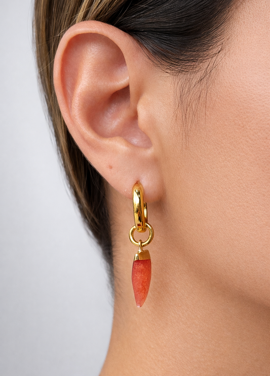 Brinco Argola Mini Dente Coral