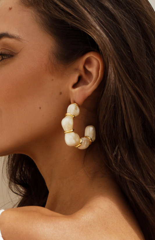 Brinco Argola Lá Isla Pérolas