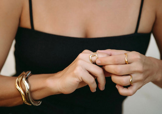 Bracelete wave dourado