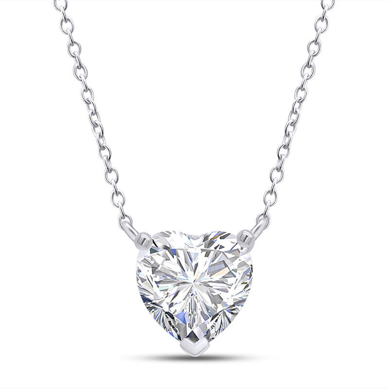 Colar Heart Moissanite