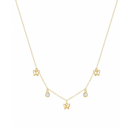 Colar Borboleta dourada