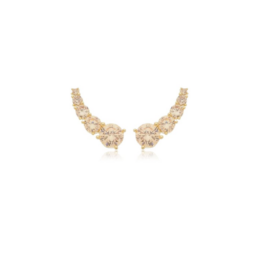 Brinco Earcuff Zircônia Champagne