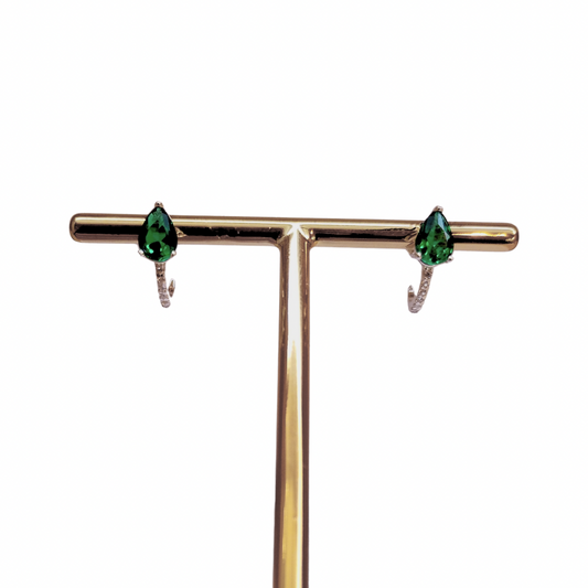 Brinco Argola Cravejada Gota