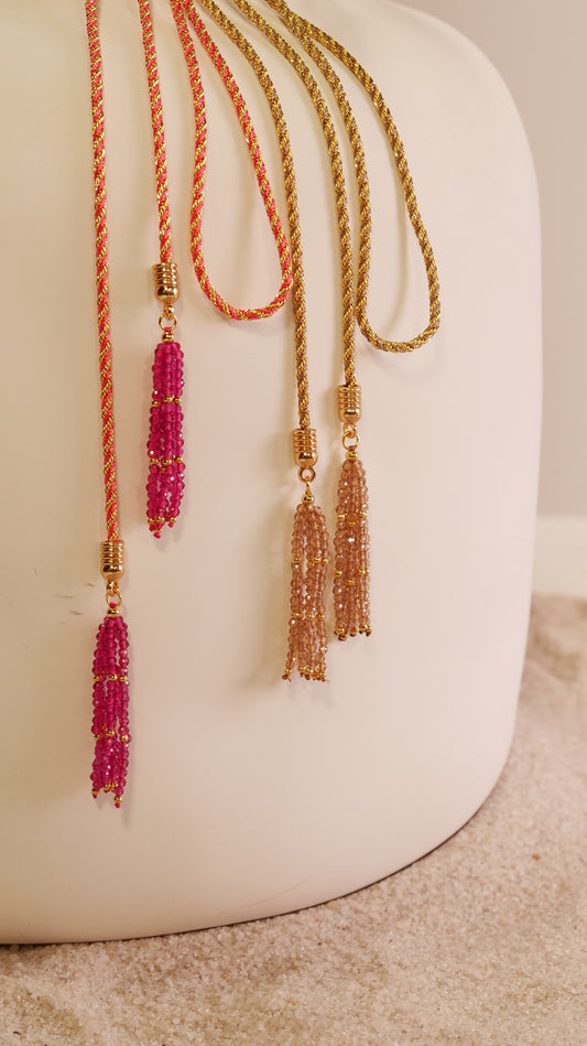 Colar Fio Bela Tassel Marrom