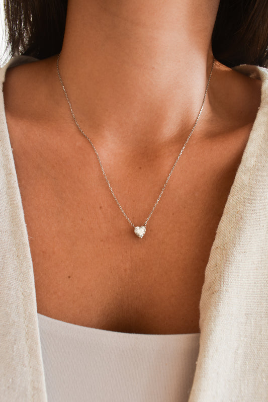 Colar Heart Moissanite