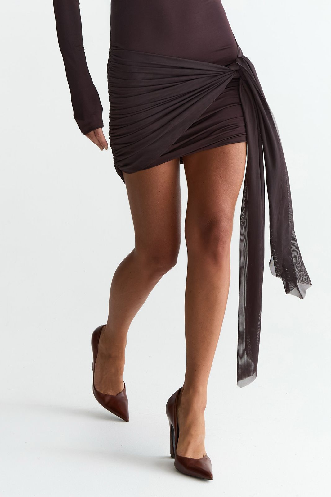 VESTIDO TULE BETINA COFFEE