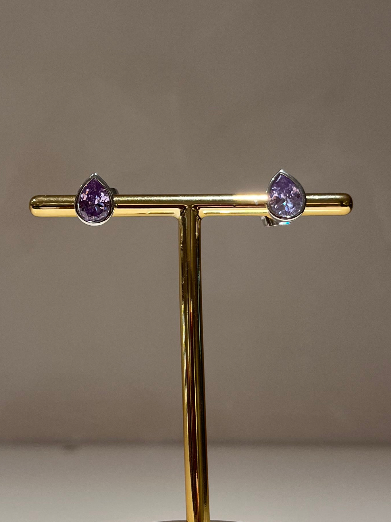 Brinco Gota Ametista G