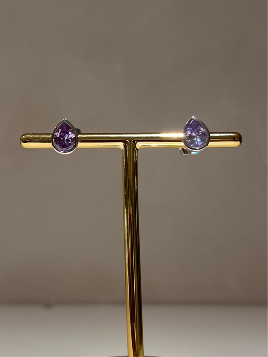 Brinco Gota Ametista G